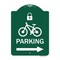 Signmission Parking W/ Lock Cycle & Right Arrow, Green & White Aluminum Sign, 18" x 24", GW-1824-23473 A-DES-GW-1824-23473 - alternate 1